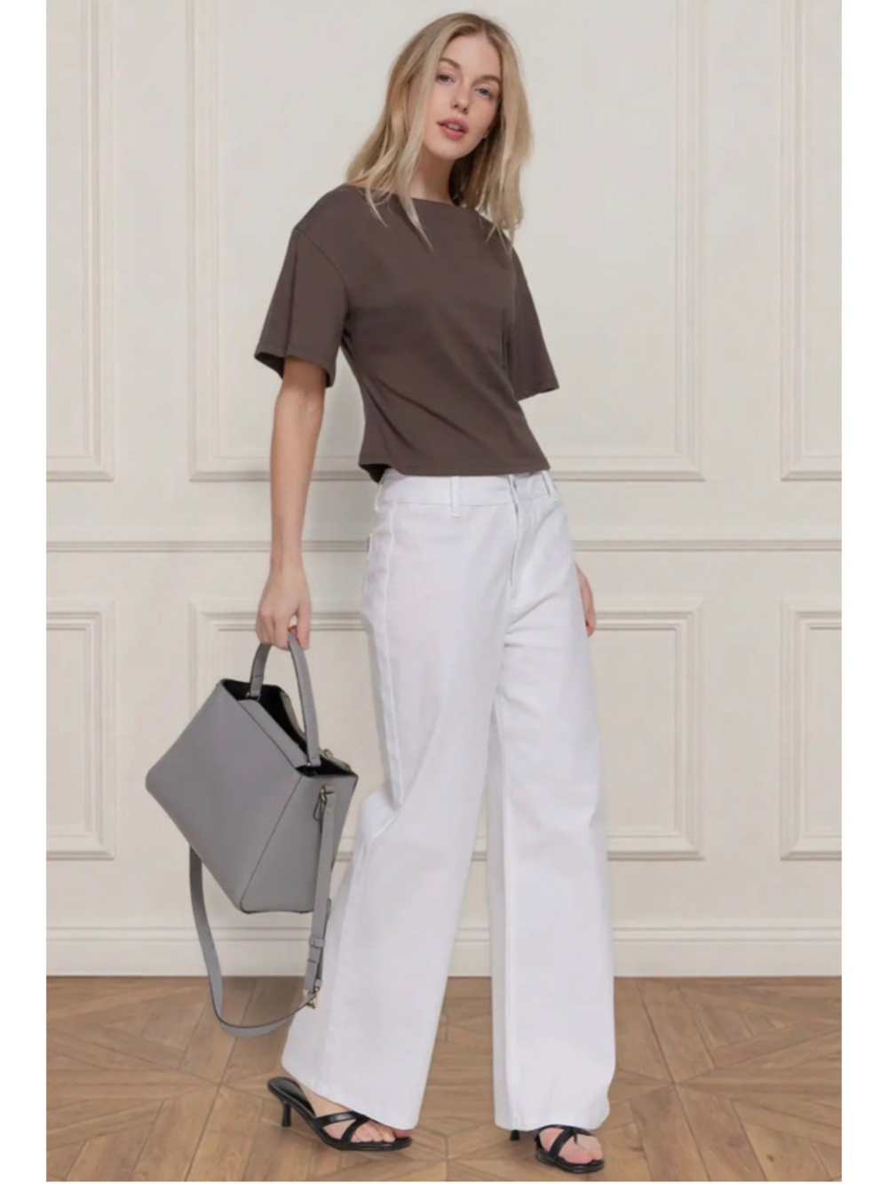 Active USA| Boat Neck Bell Sleeve Blouse | Pink Black Green Taupe White| NWT